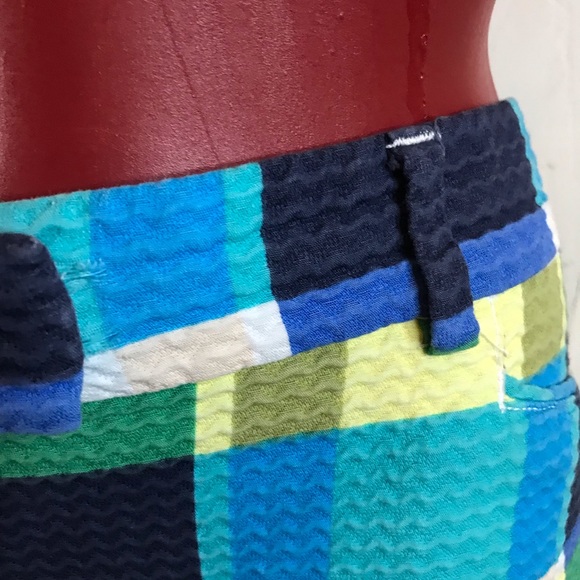 TOMMY HILFIGER SEERSUCKER SHORTS SIZE 16 -100% COTTON-COLORBLOCK - Picture 6 of 14